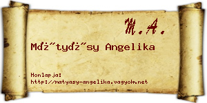 Mátyásy Angelika névjegykártya
